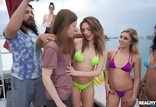 Great looking chick in a neon bikini, Tiffany Watson got fucked the every second day, on Ricky's boat