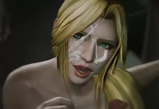 3D cartoon porn flick with big facials